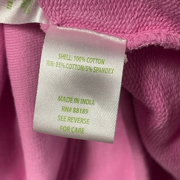 Lilly Pulitzer Luxletic Beach Comber Pullover Sweatshirt Pink Size Medium AS IS - Picture 4 of 6